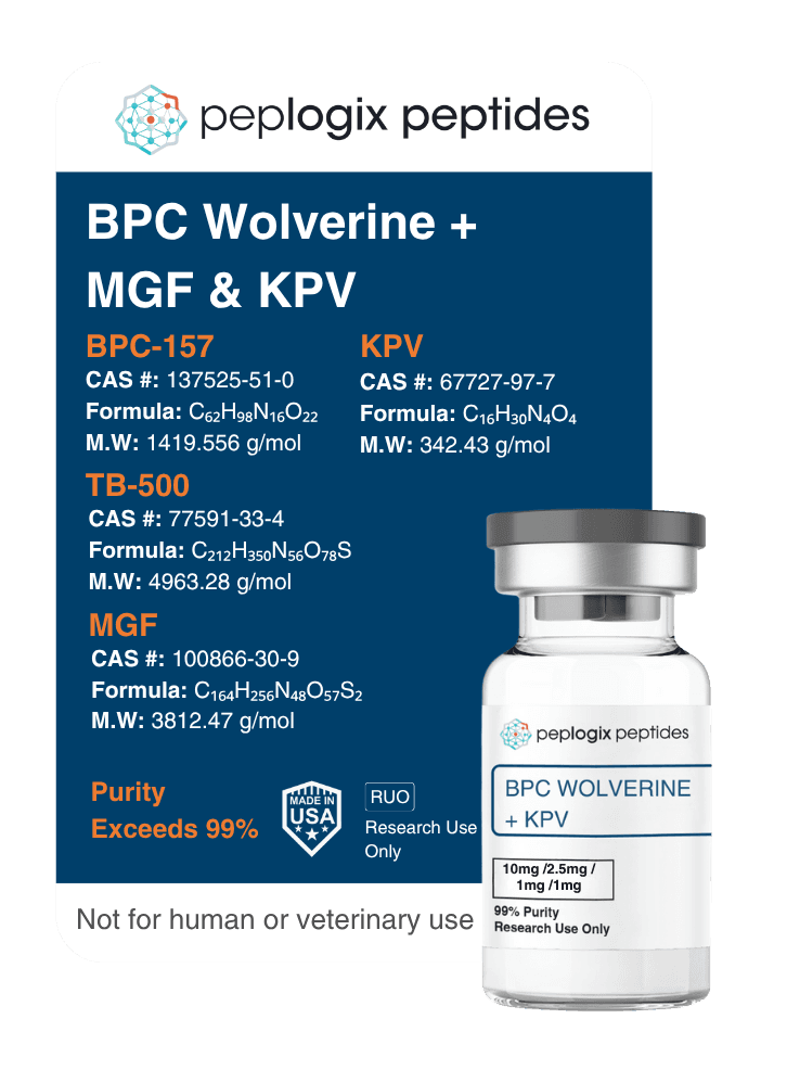 BPC Wolverine + MGF & KPV - 10mg / 2.5mg / 1mg / 1mg Default