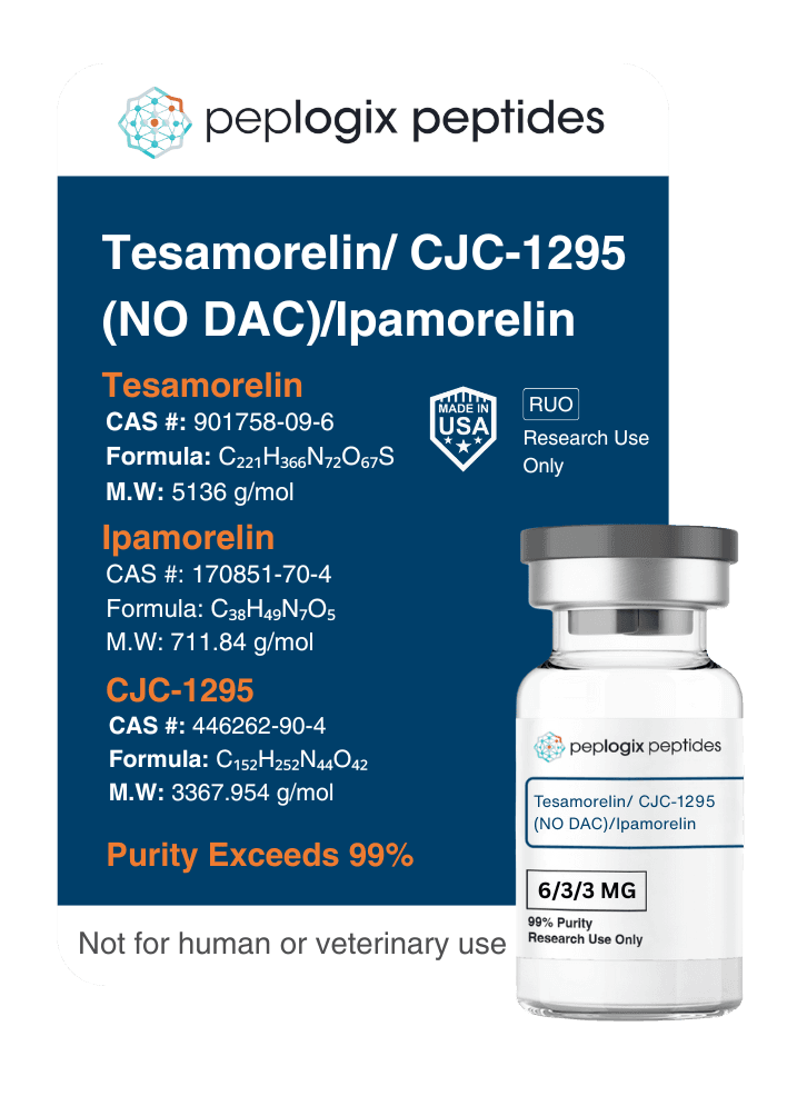 Tesamorelin / CJC-1295 (No DAC) / Ipamorelin - 6mg / 3mg / 3mg Default