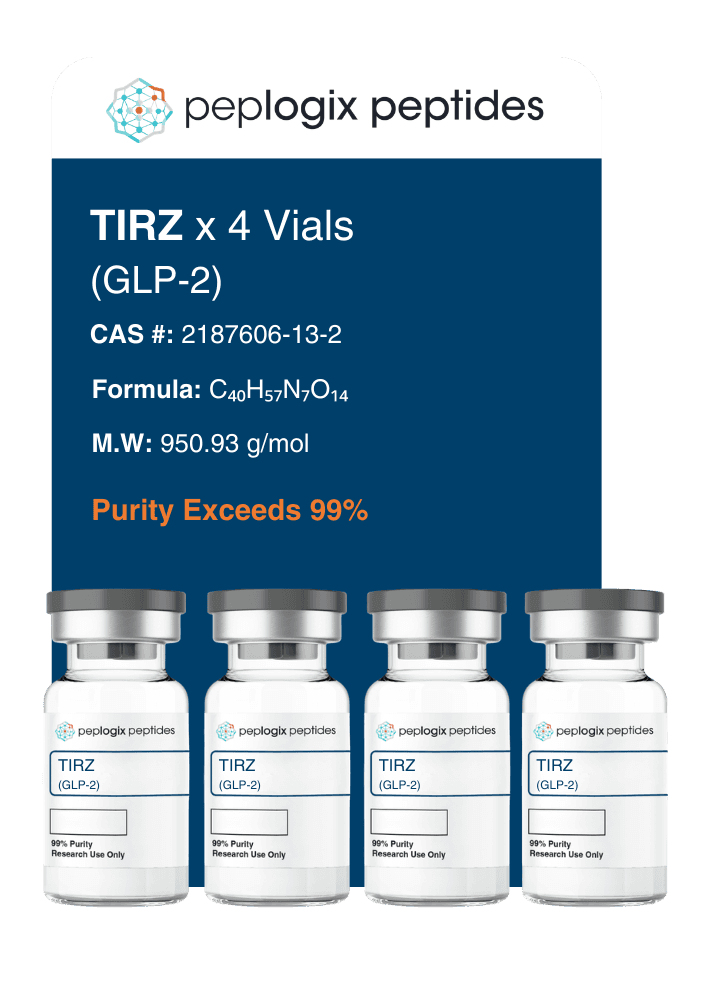 Tirz (GLP-2) x 4 Single Dose Vials 15 mg x 4 Vials (60mg Total)